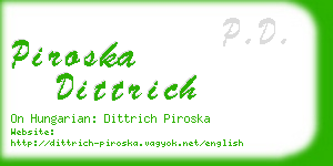 piroska dittrich business card